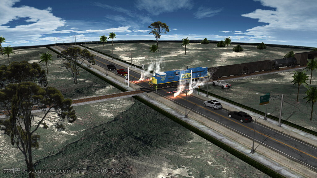 csx 铁路 道口 安装 建设 杂项 3d模型素材 建筑模型