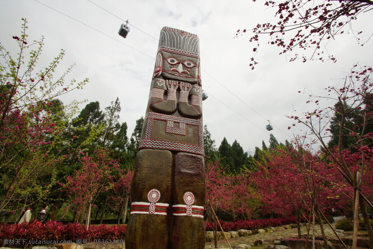 台湾 九族 文化村 樱花祭 樱花季 樱花 台湾旅游 赏樱 缆车 原住民 图腾 祭 自然风景 旅游摄影