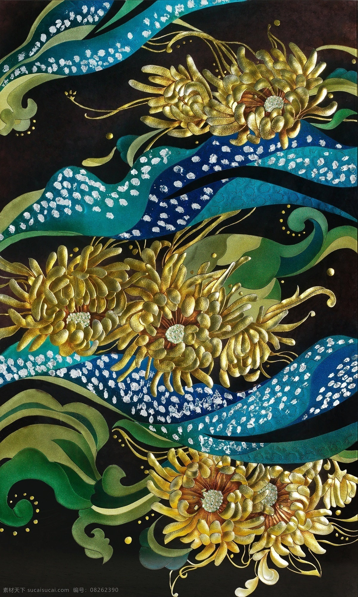繁花似锦 雕刻玻璃 艺术玻璃 挂画 神雕玻璃 工艺玻璃 压铸 文化艺术 传统文化