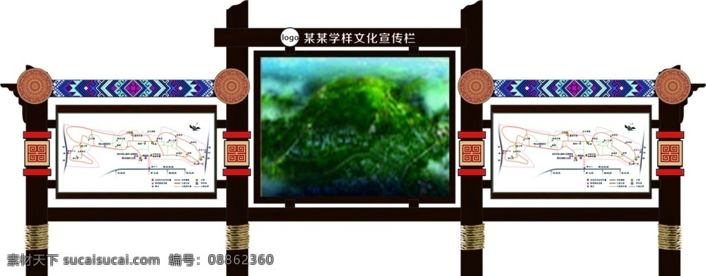 仿古 景区 宣传栏 仿古宣传栏 景区宣传栏 文化宣传栏 文化长廊 室外广告设计