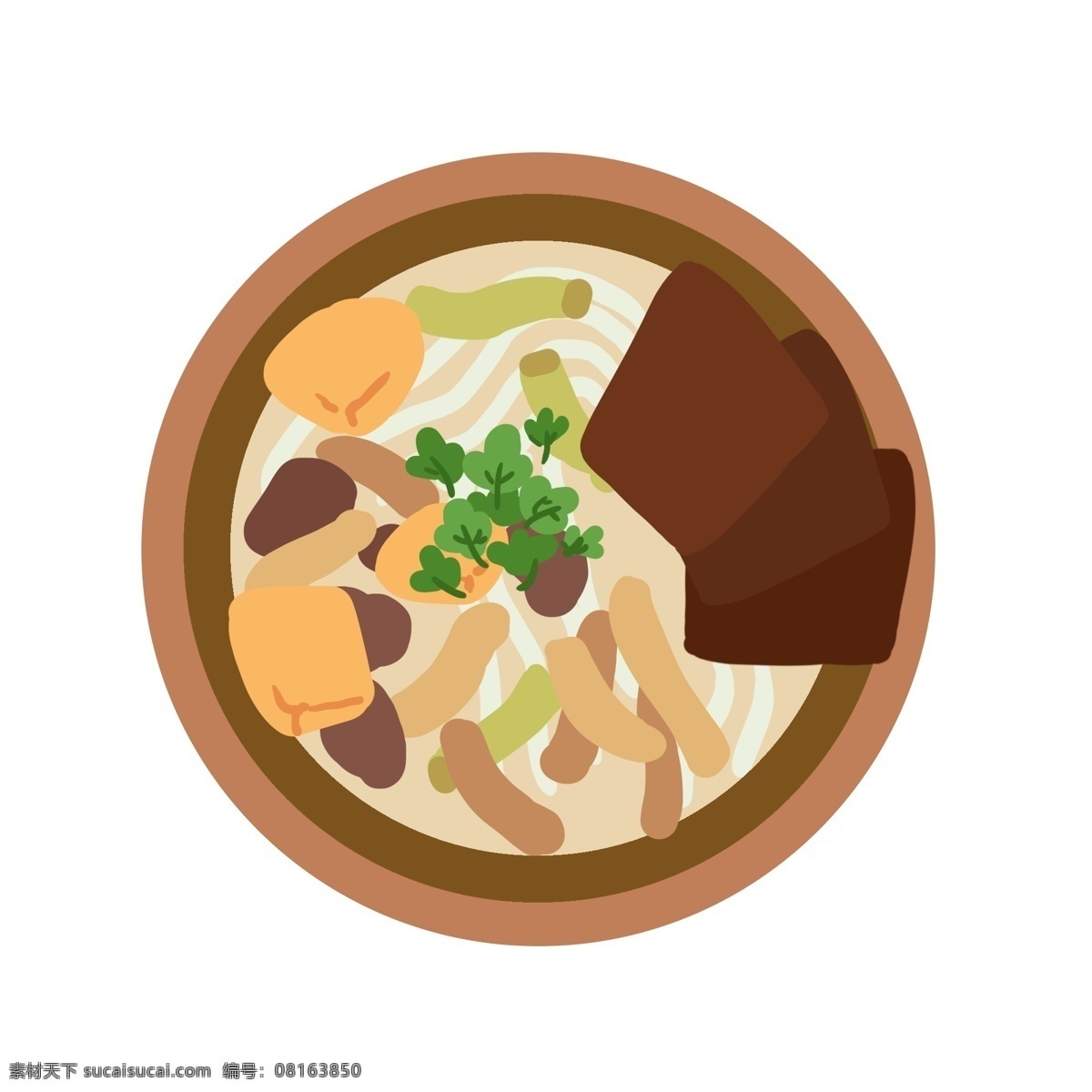 鸭 血粉 丝卡 通 插画 鸭血粉丝小吃 卡通插画 小吃插画 美食插画 食物插画 零食小吃 美味的鸭血