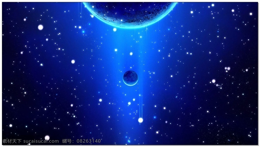 蓝色 梦幻 星球 视频 浪漫 光点 动态素材 视频动态素材