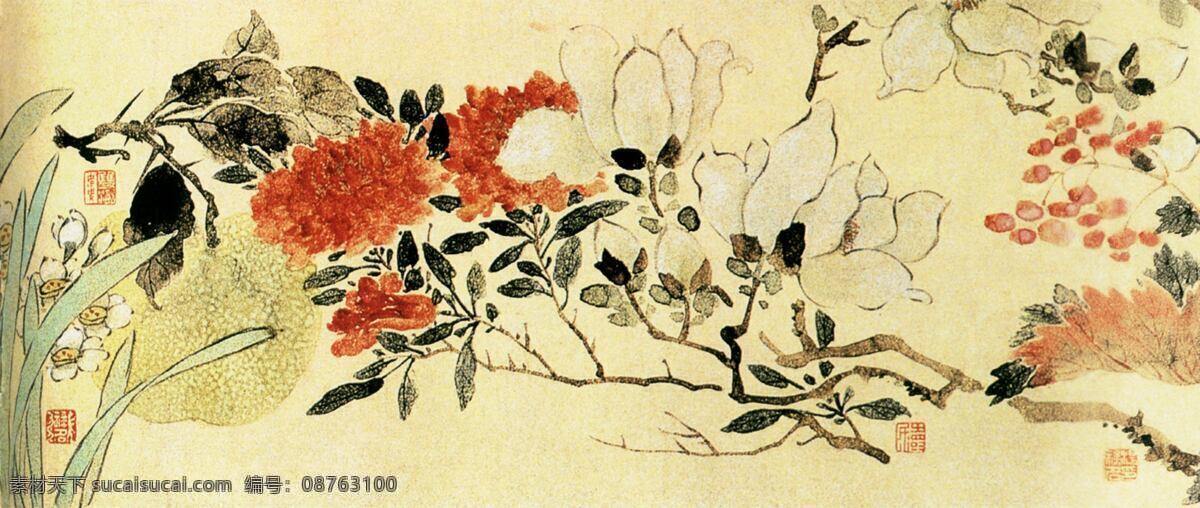 花开 富贵 工笔 国画 花鸟 名画 水墨 写意 中国画 中华传世国画 文化艺术