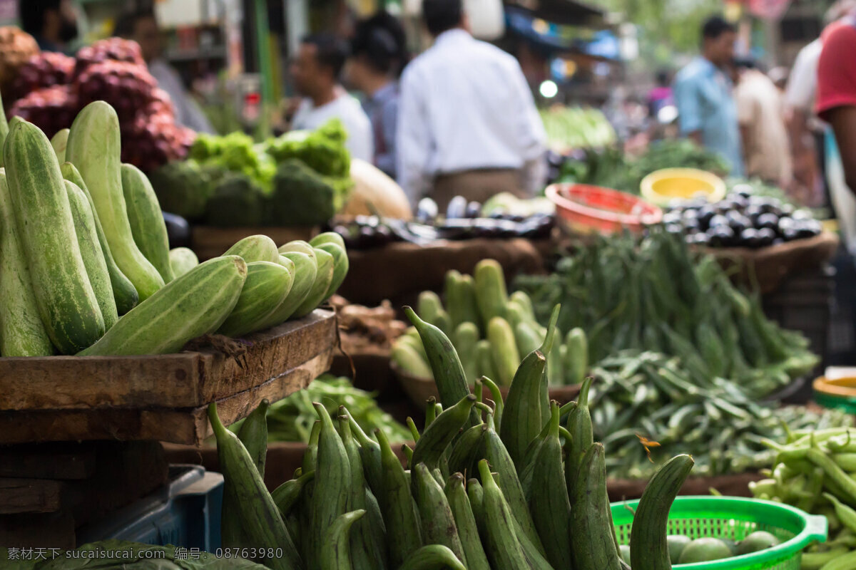 蔬菜市场详情 蔬菜 市场 新德里 店 摊子 足印 街