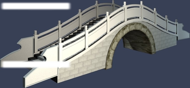 桥模型 小桥 古典桥 桥3d模型 3d设计模型 室外模型 源文件库 3d
