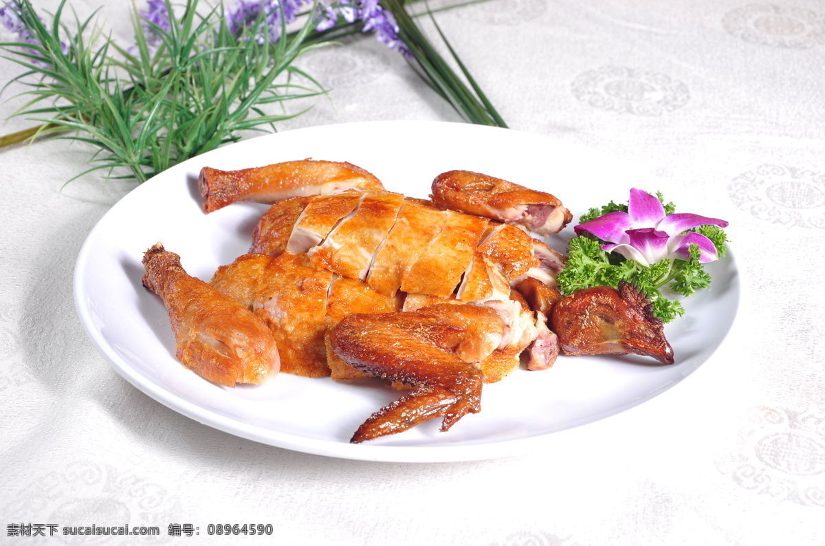 脆皮蒜香鸡 鸡 脆皮鸡 西餐美食 餐饮美食