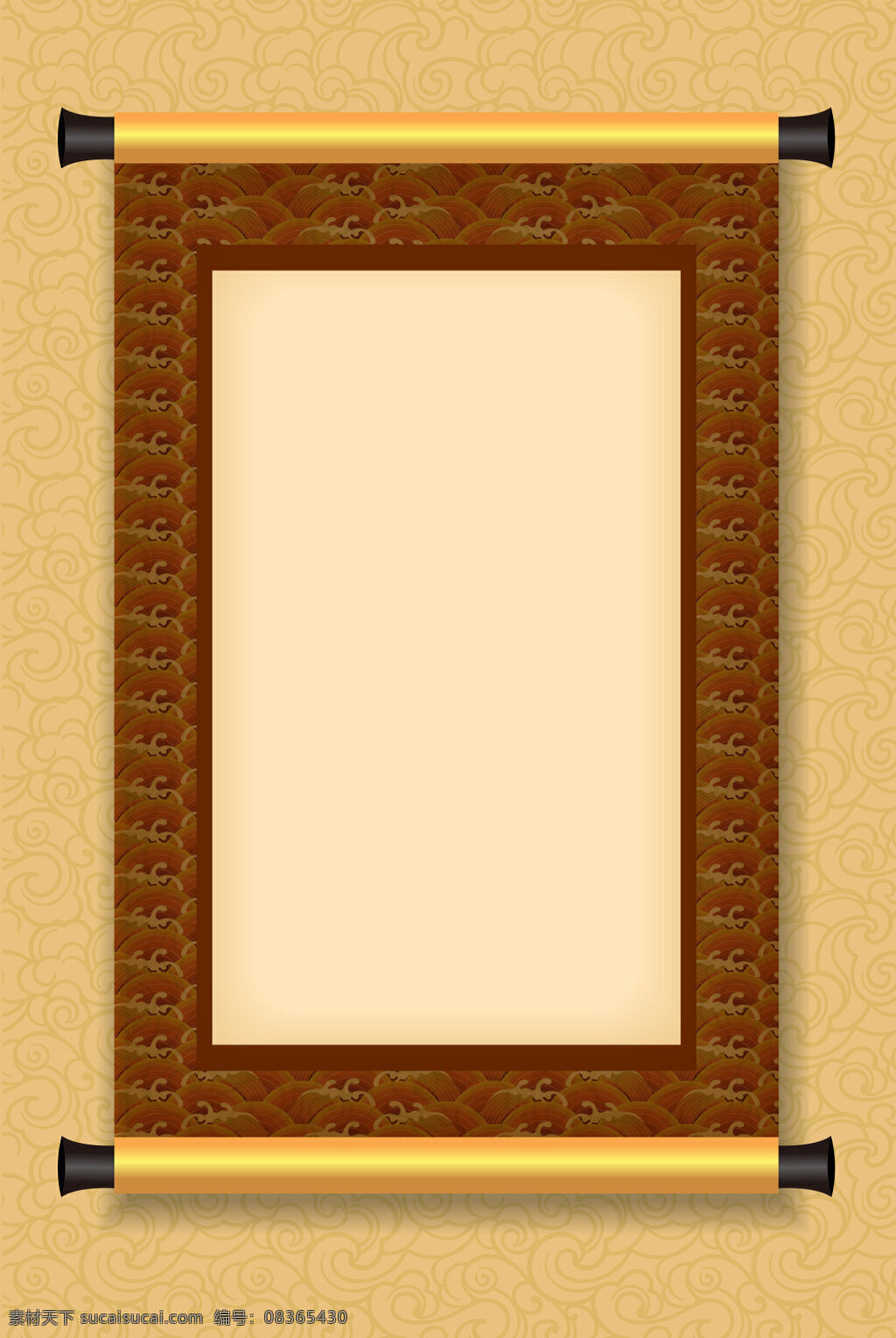 传统底纹 古典 古典底纹 古典纸张 古风 画卷 卷轴 立体 矢量 中国 风 背景 手绘 质感 中国风 中国风底纹