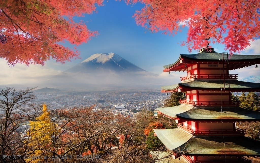 唯美东京 唯美 风景 风光 旅行 自然 日本 东京 建筑 古建筑 人文 红叶 秋景 秋天 秋季 富士山 山 塔楼 旅游摄影 国外旅游