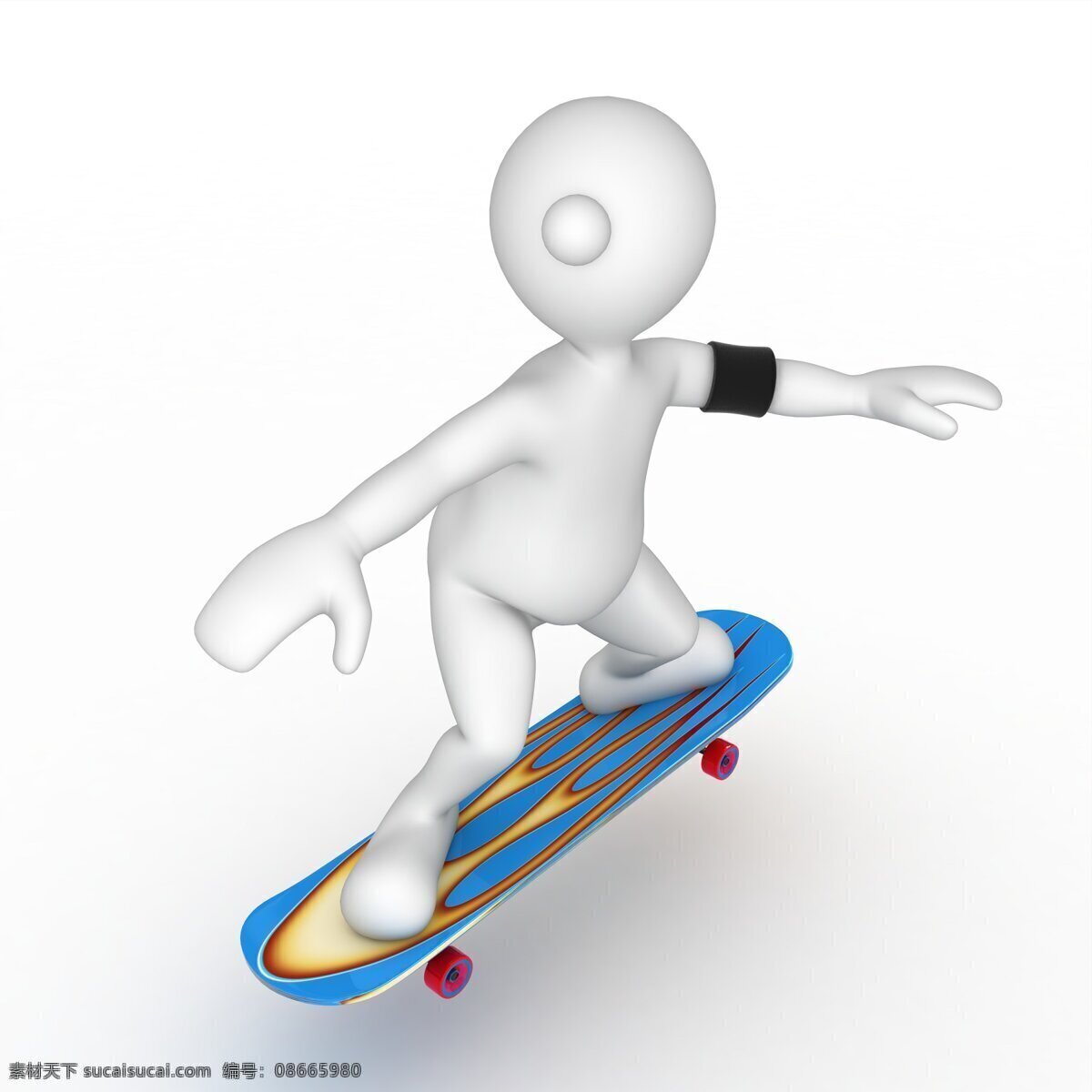 3d 小人 滑板 3d小人 画板 3d小人滑板