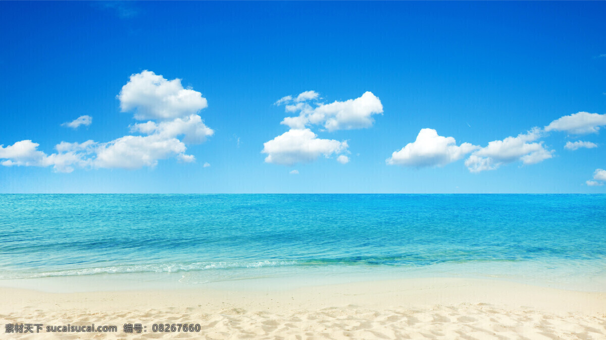 海滩 沙滩 海边 大海 天空 海面 蓝天 白云 自然风光 自然景观 自然风景