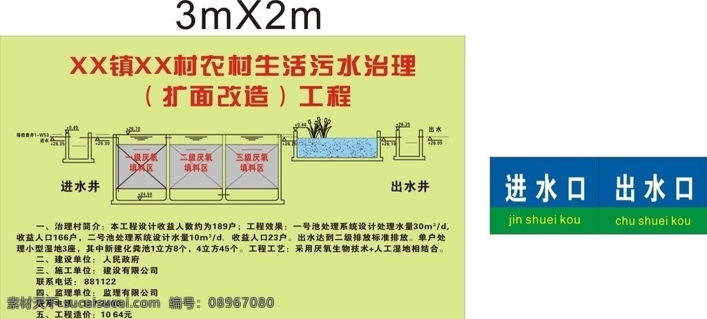 农村 生活污水 治理 扩 改造 工程 生活 污水 化粪池 作品 室外广告设计