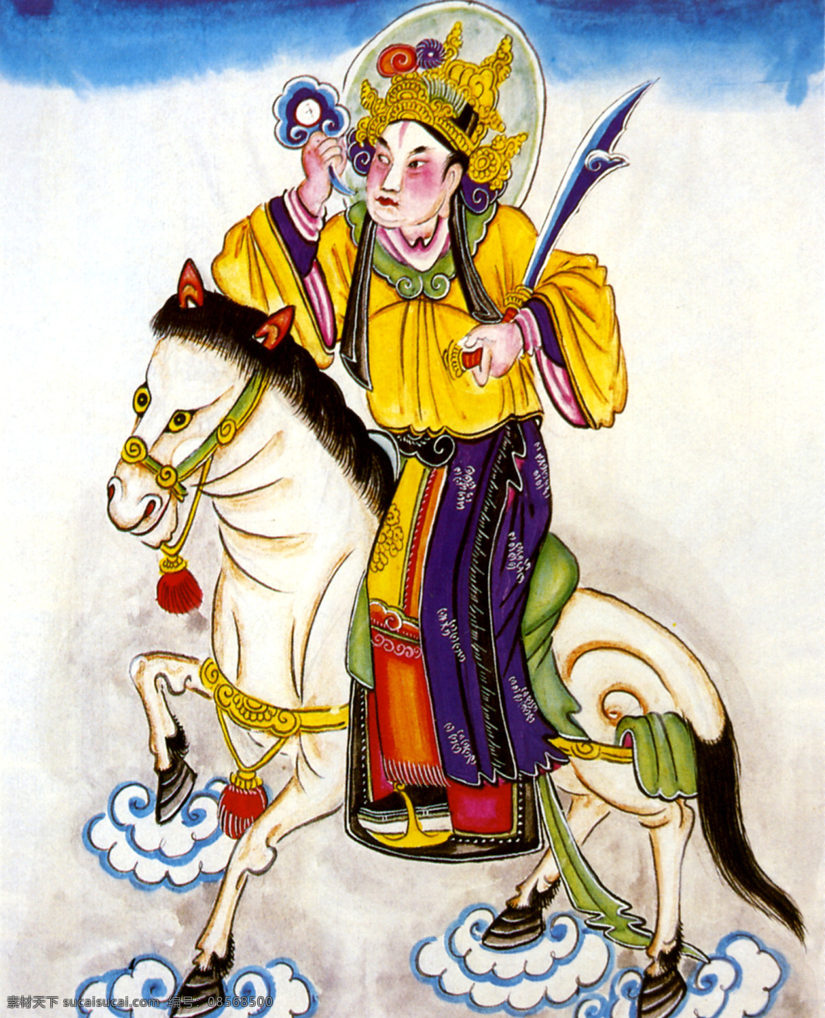 上八仙 杨二郎 八仙过海 线稿 中国风 水墨画 古典插画 绘画书法 文化艺术
