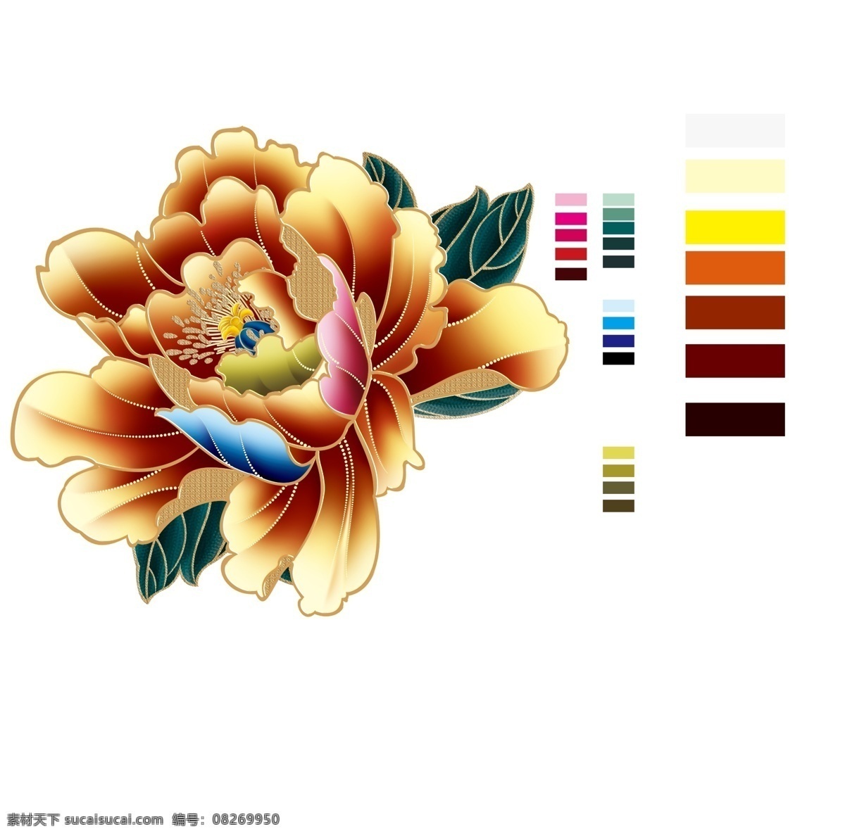 花 十字绣 彩花 锦花 绣花 素材2 展板模板