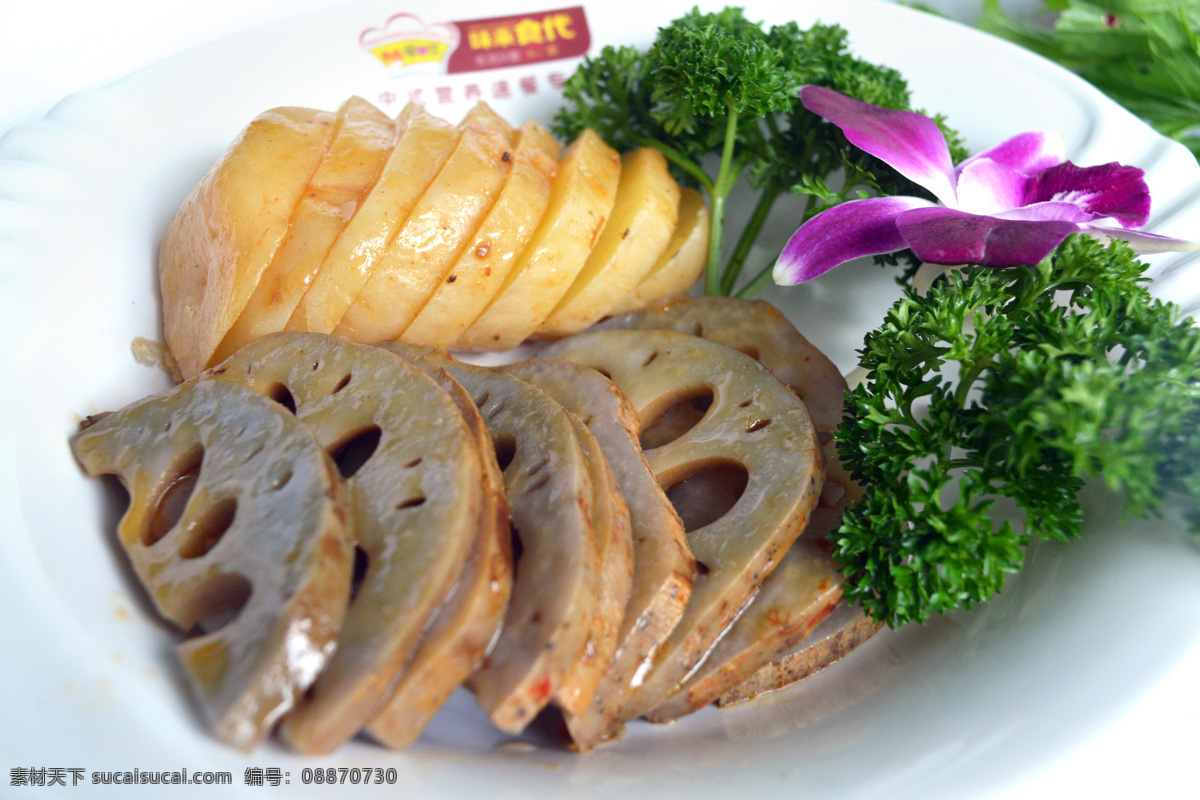 土豆与藕片 土豆 藕片 小吃 卤味 美食 湘菜 套餐饭 餐饮美食 中餐 传统美食 广告