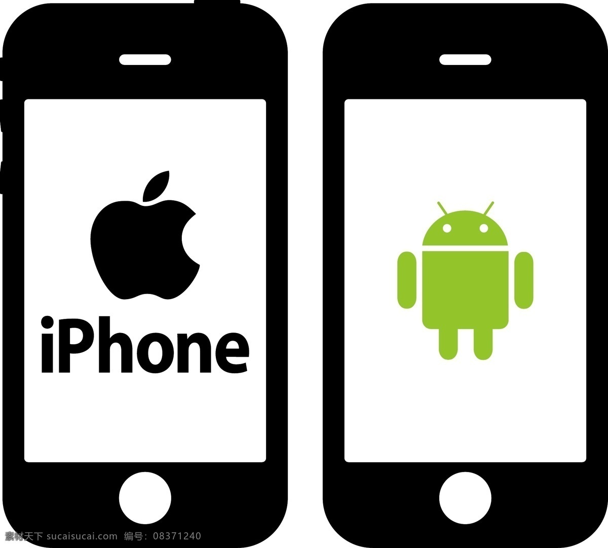 苹果手机 安卓手机 标志 苹果 iphone 安卓 手机 标识 图标