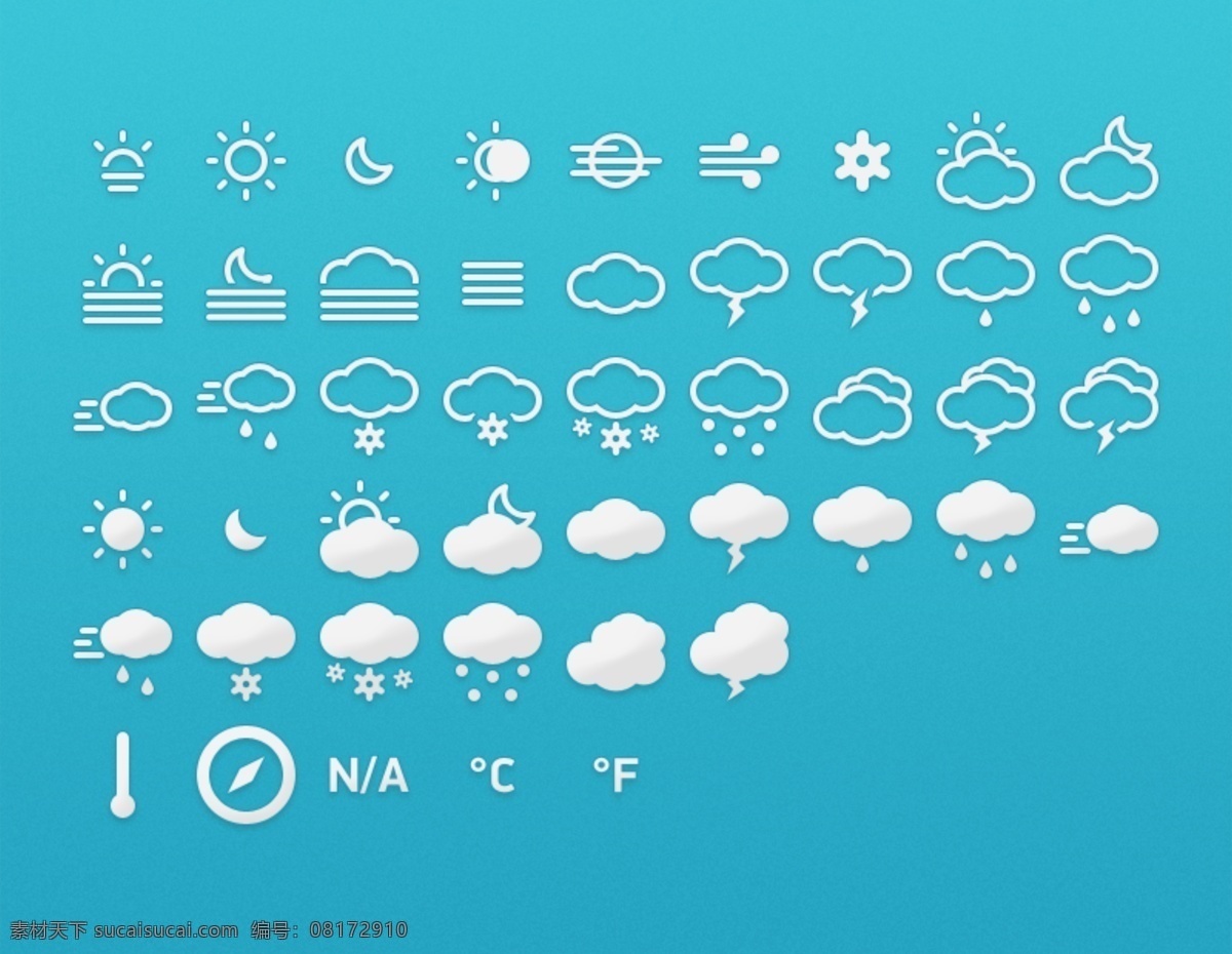 手机 简约 天气 图标 清爽 手机界面 天气预报 app app图标