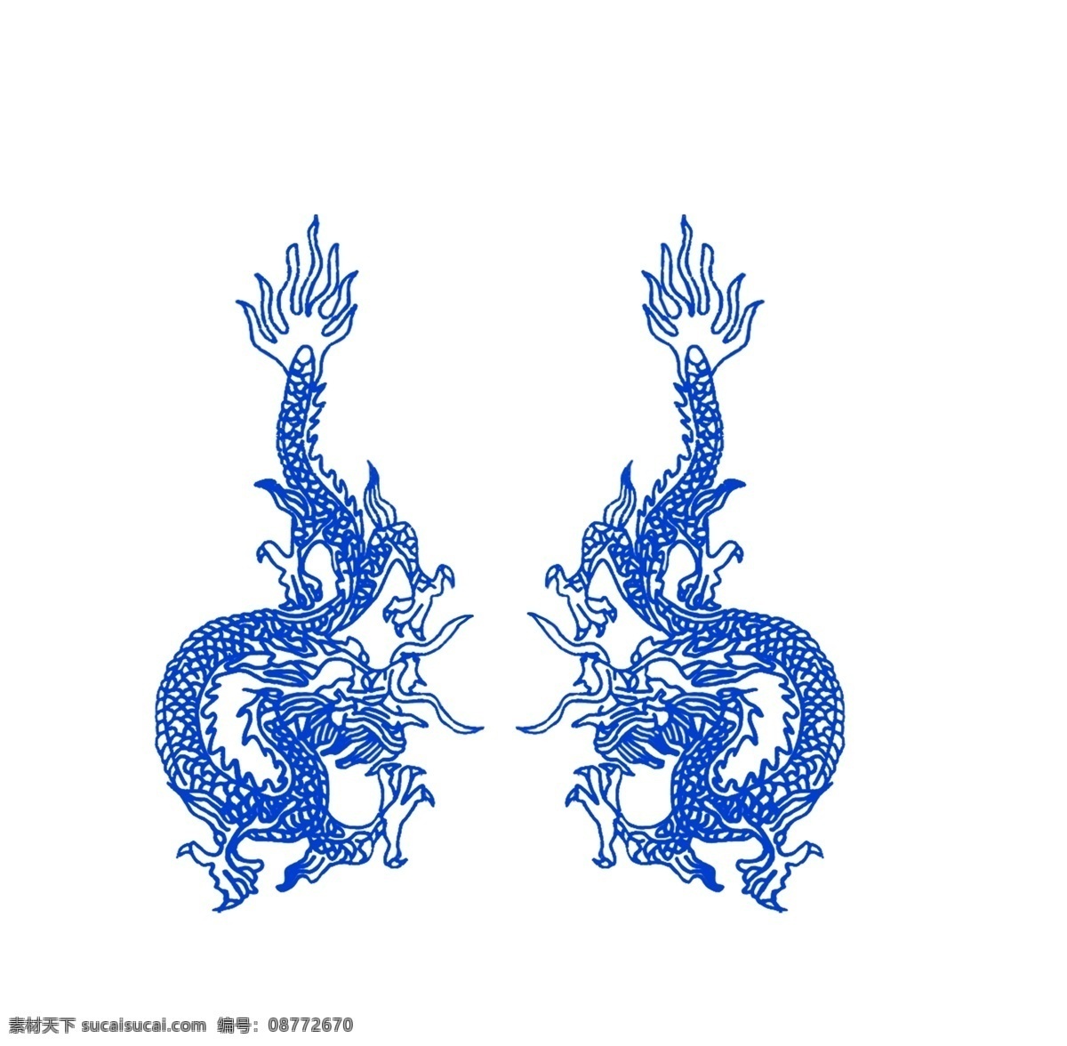 双龙免费下载 龙 双龙 中国龙 psd源文件