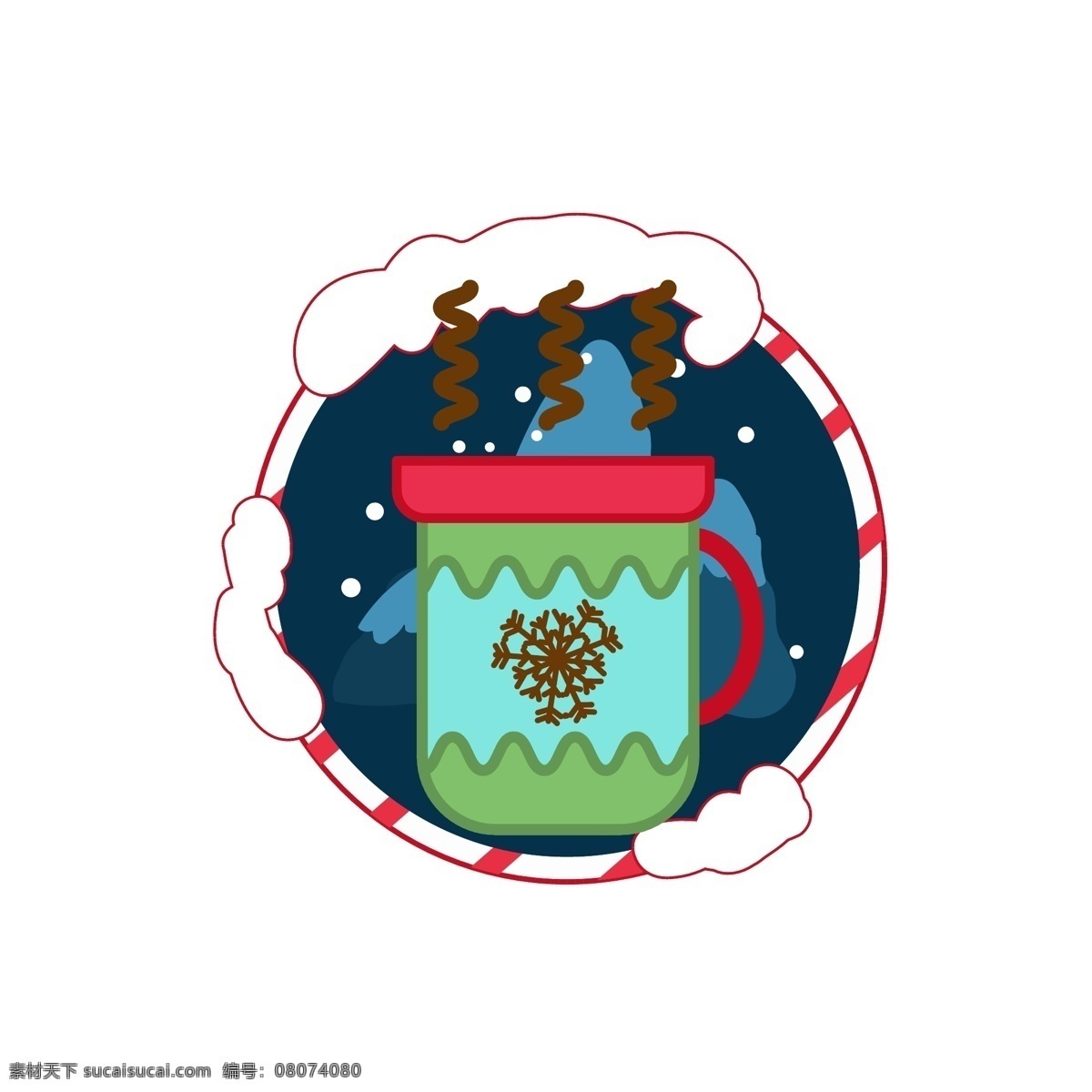 圣诞节 元素 装饰 图标 雪人 蝴蝶结 铃铛 雪花 装饰图案
