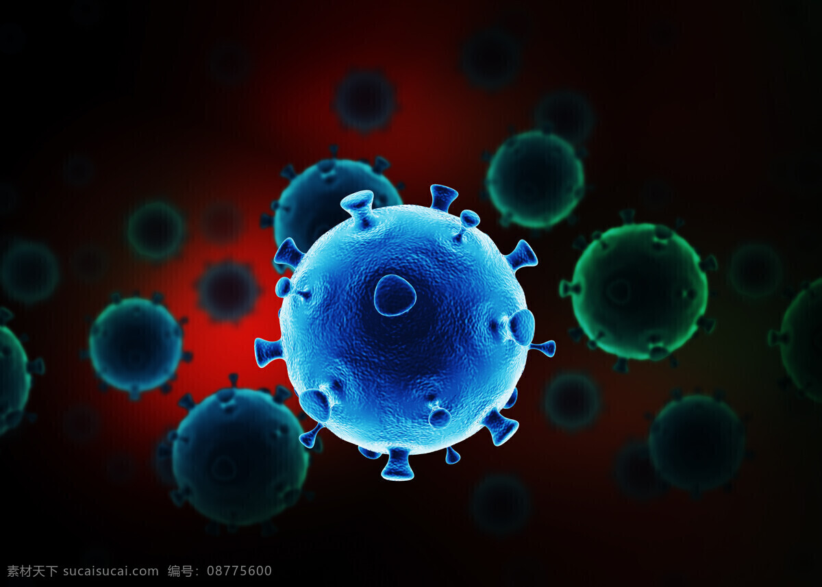 深蓝色 病毒 深蓝色的病毒 病菌 细菌 细胞 身体细胞 医疗护理 现代科技