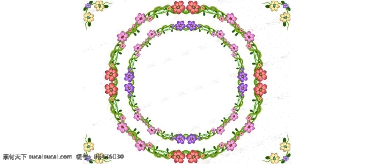 彩色 圆形 花卉 边框 免 抠 透明 花边 装饰 图形 花卉花边图形 花卉边框素材 花卉镜框素材 花卉相框
