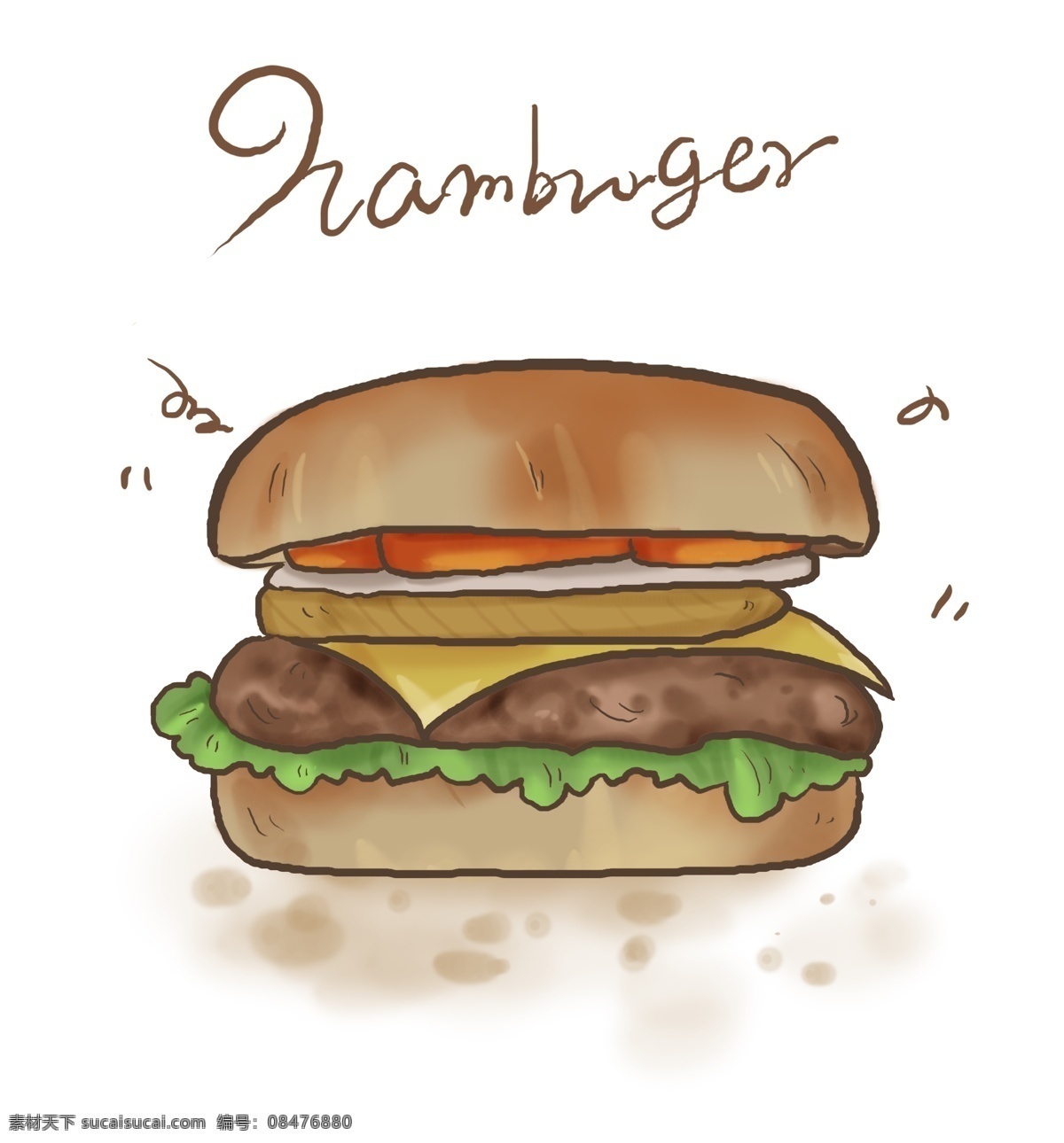 美式 快餐 牛肉 汉堡 餐饮 肉块 汉堡酱 绿色生菜 洋快餐 食材 汉堡包 美食餐饮 汉堡制作 生菜