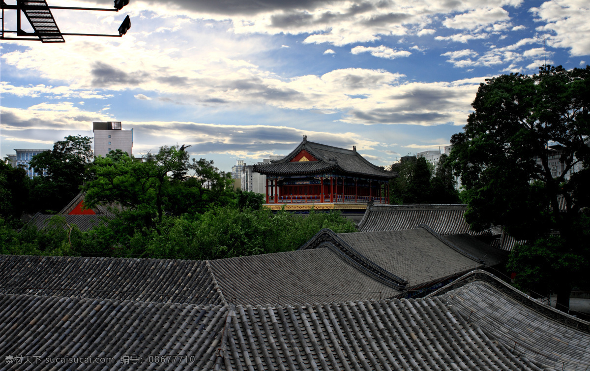 万寿寺的清晨 万寿寺 北京 清晨 白云 寺庙 古建筑 中国古建筑 旅游摄影 国内旅游