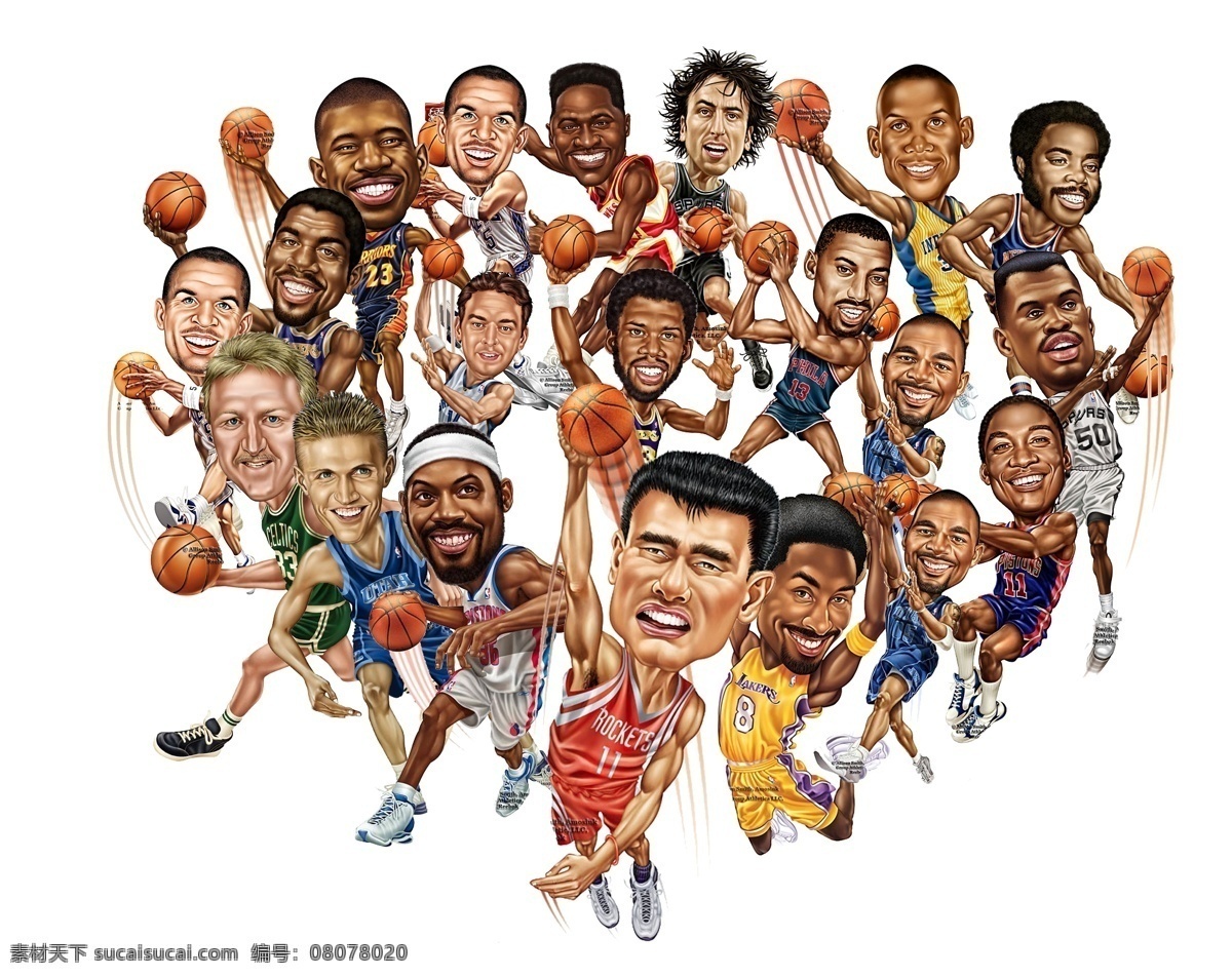 nba 卡通 球星 小卡通 艾弗森 科比 乔丹 奥尼尔 白巧克力 明星偶像 姚明