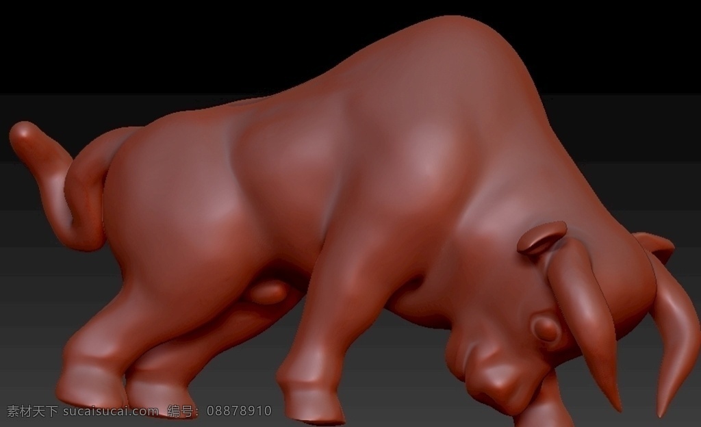 牛 雕刻 3d 摆件 zbrush stl 三维模型 3d设计 3d作品