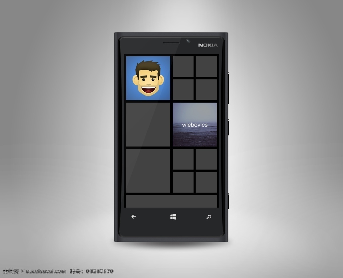 诺基亚 lumia 诺基亚模型 手机 效果图 rainxieyu 黑色