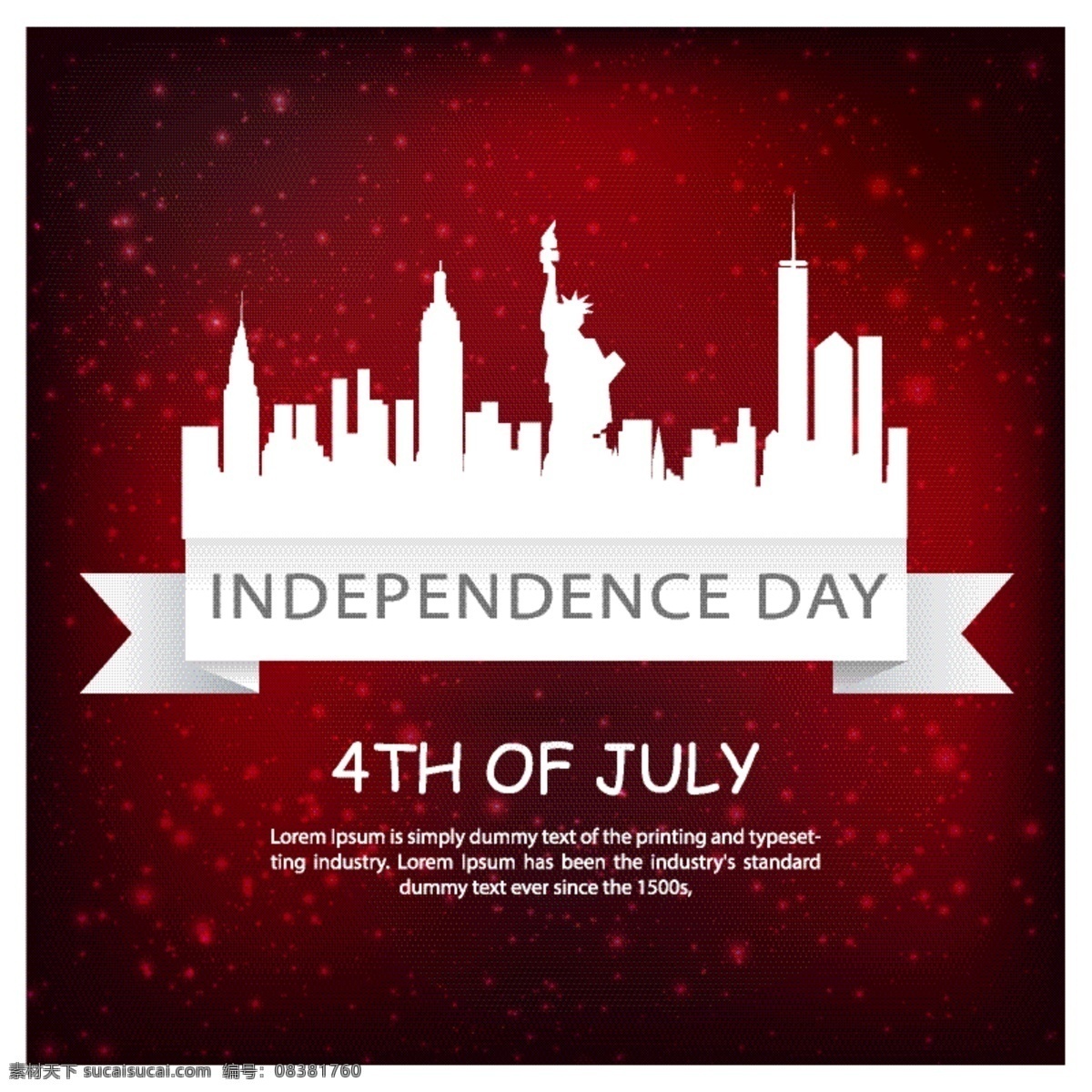美国独立日卡 卡片 模板 庆典 节日 美国 自由 庆祝 日 选举 政府 爱国 政治 独立 民主 民族 爱国者 爱国主义 白色