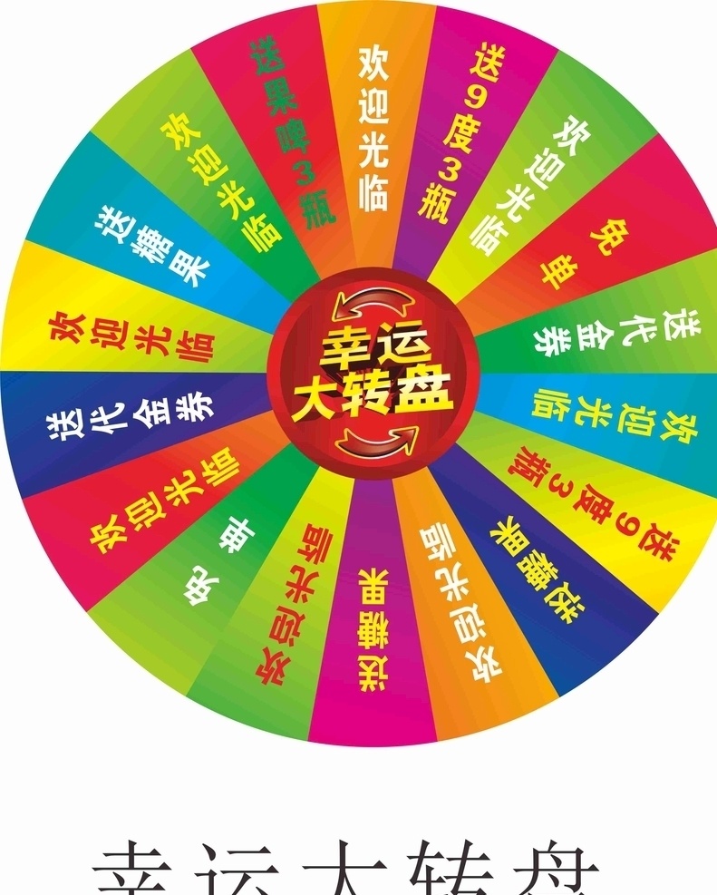 摇奖转盘 抽奖 转盘 彩色转盘 圆形彩图