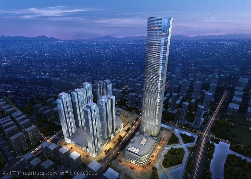 楼盘夜景 楼盘效果图 城市建筑鸟瞰 城市设计鸟瞰 城市 设计鸟瞰 规划 布局 效果图 城市效果图 建筑效果 环境设计 建筑设计