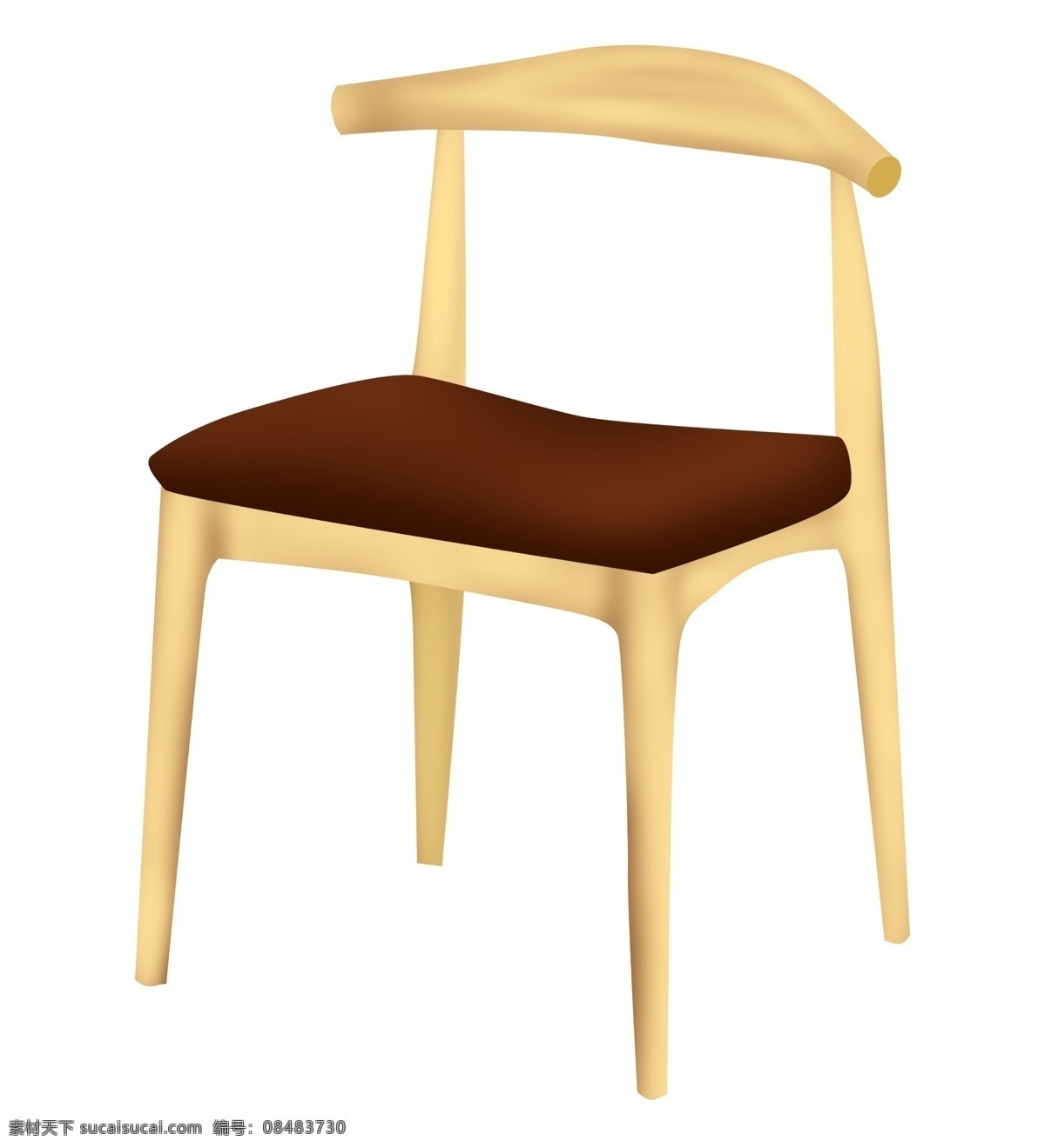 木质 椅子 卡通 插画 木质的椅子 卡通插画 椅子插画 家具插画 家具椅子 凳子座位 结实的椅子