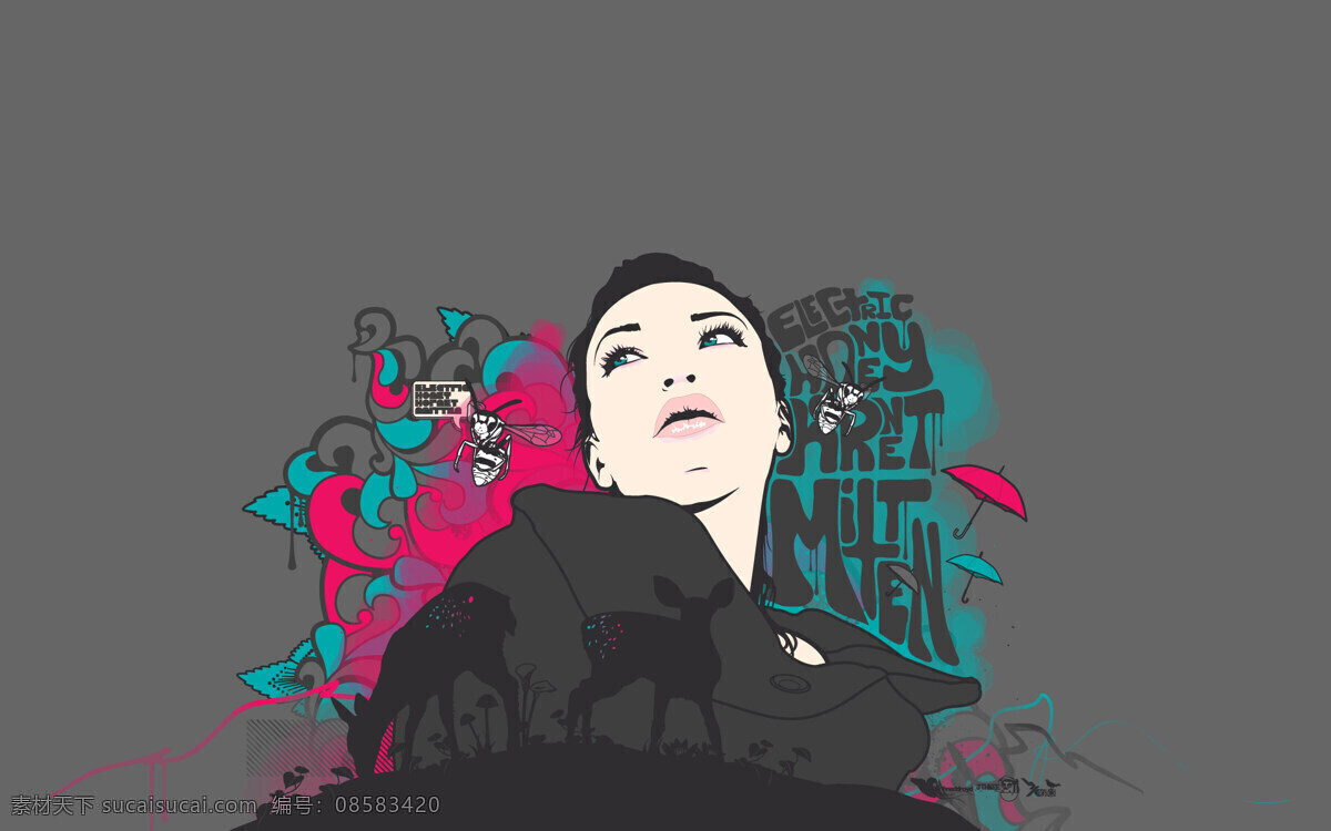潮流 插画 潮流插画 经典图片 设计素材 设计图库 文化艺术 模板下载 影视娱乐 插画集
