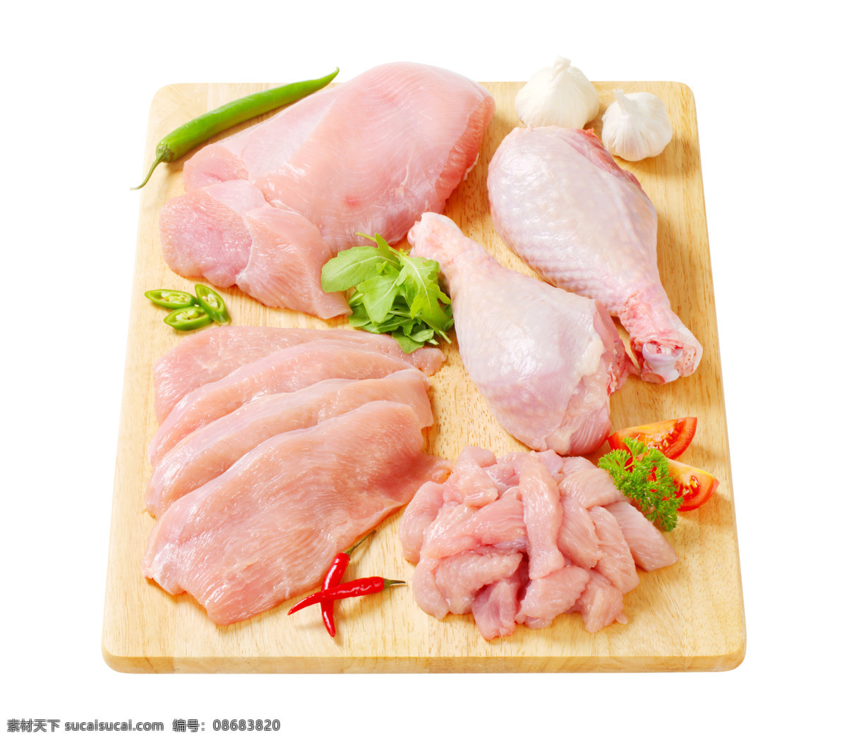案板 上 生 鸡肉 生鸡 生鸡肉 辣椒 美食图片 餐饮美食 食物原料