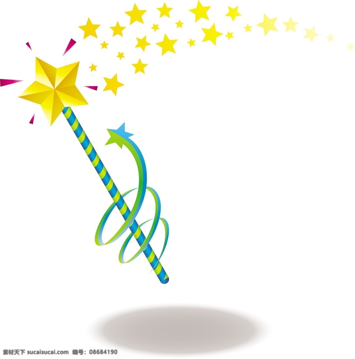 韩国 矢量 节日 彩带 星星 棒