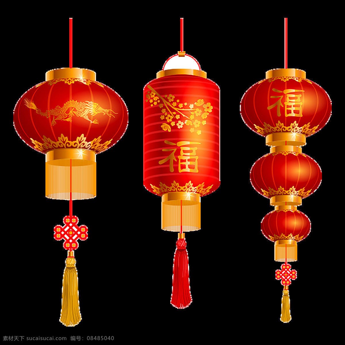 灯笼 中国风 红色 新年 春节 love 分层