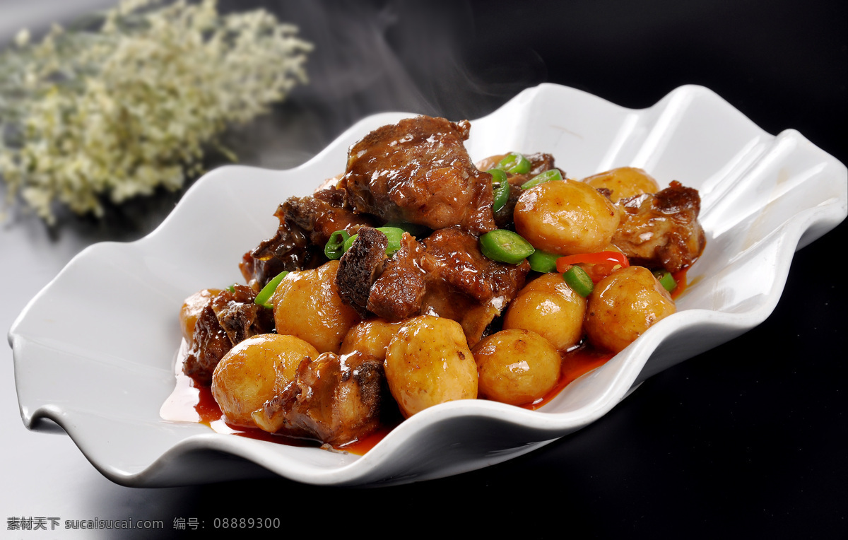 土豆烧排骨 土豆 排骨 红烧 家常 美食 餐饮美食 传统美食