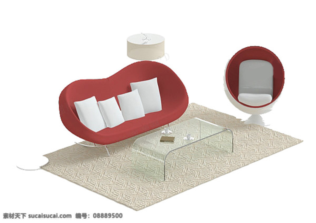 现代 沙发 模板下载 3d 模型 3d设计模型 现代沙发 精品模型 max 白色