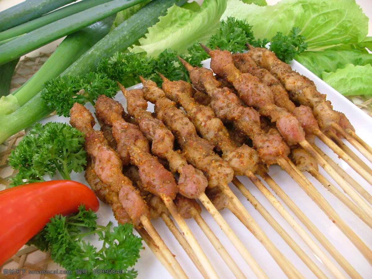 烤羊肉串 餐饮美食 传统美食 摄影图库