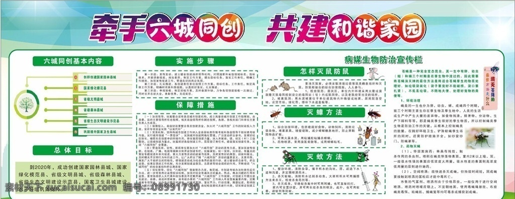 六城同创 病煤生物 和谐家园 背景 城市 同创