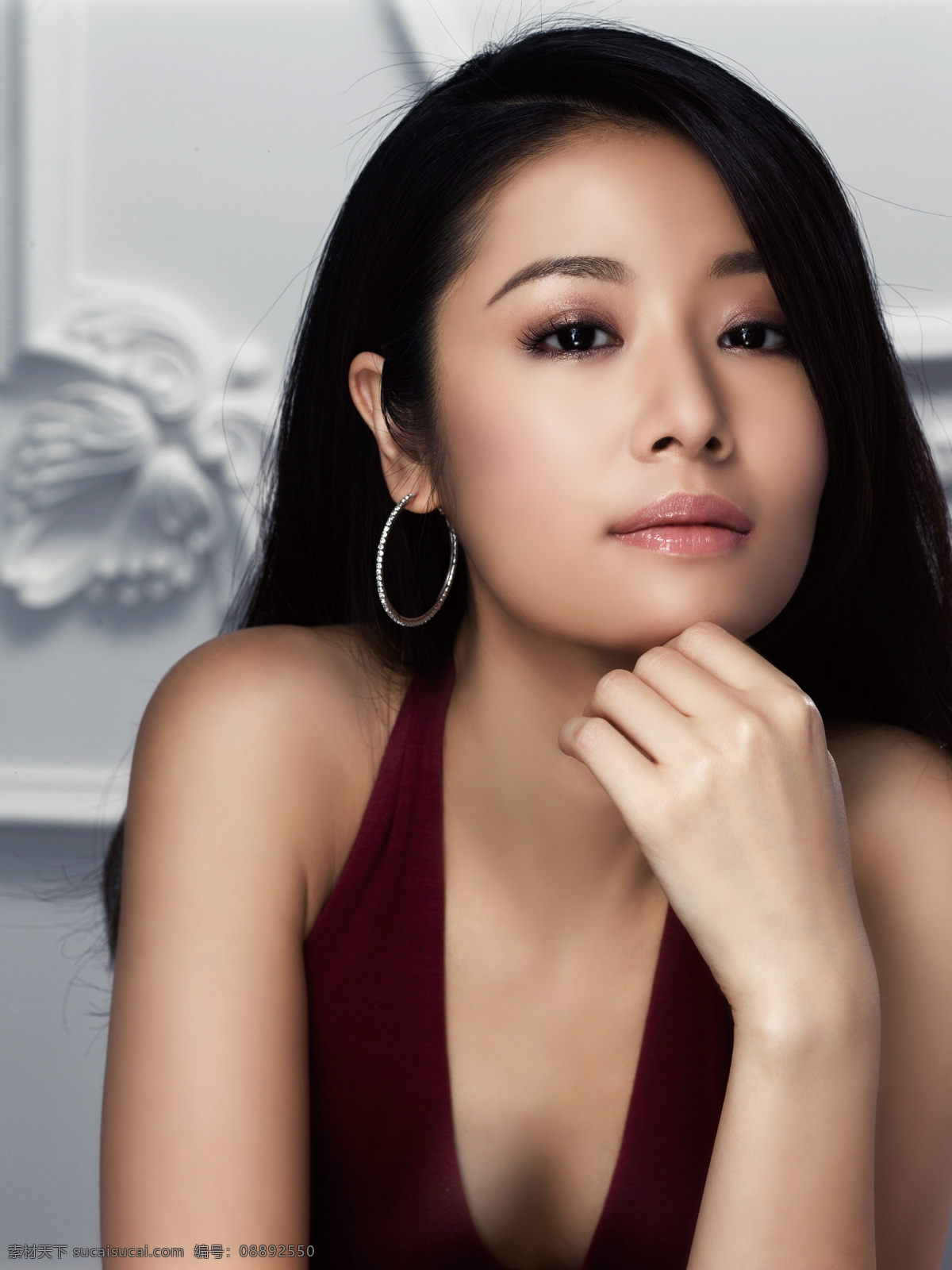 林心如 美女 化妆品 形象代言人 皮肤 黑发 明星 人物摄影 人物图库