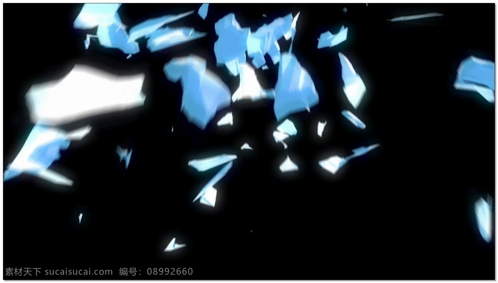蓝色 科技 动态 视频 片状 满天飞 视频素材 动态视频素材