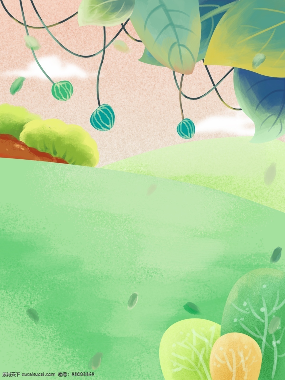 节气 立夏 风景 背景 小清新 简约