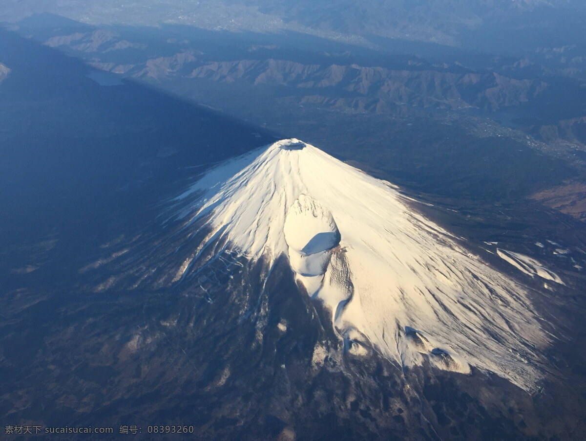 唯美 日本 富士山 火山口 高山 山峰 山峦