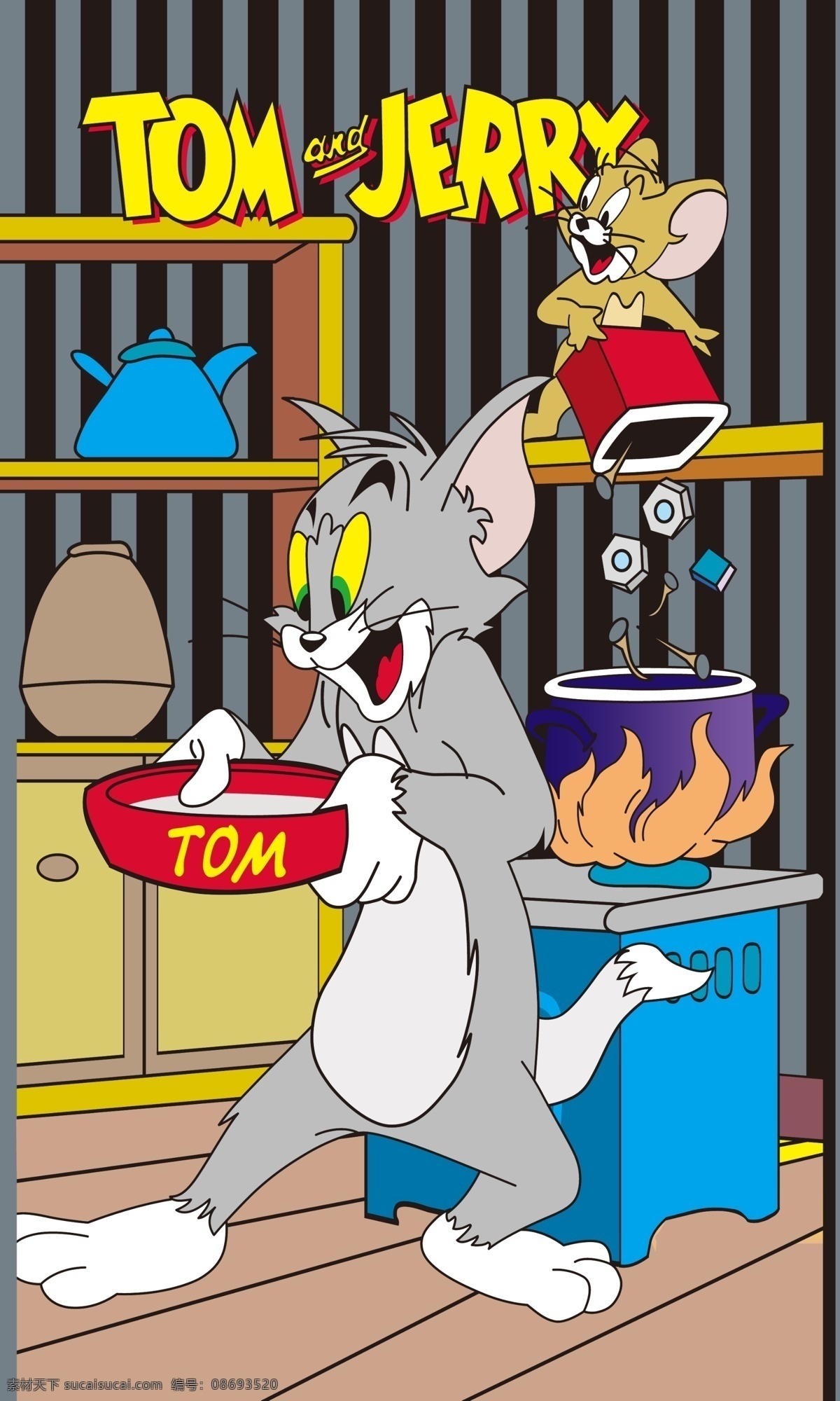 猫和老鼠 汤姆 老鼠图片 猫 老鼠 大牌 动漫 卡通 数码印花 字母 条子 动漫动画 动漫人物