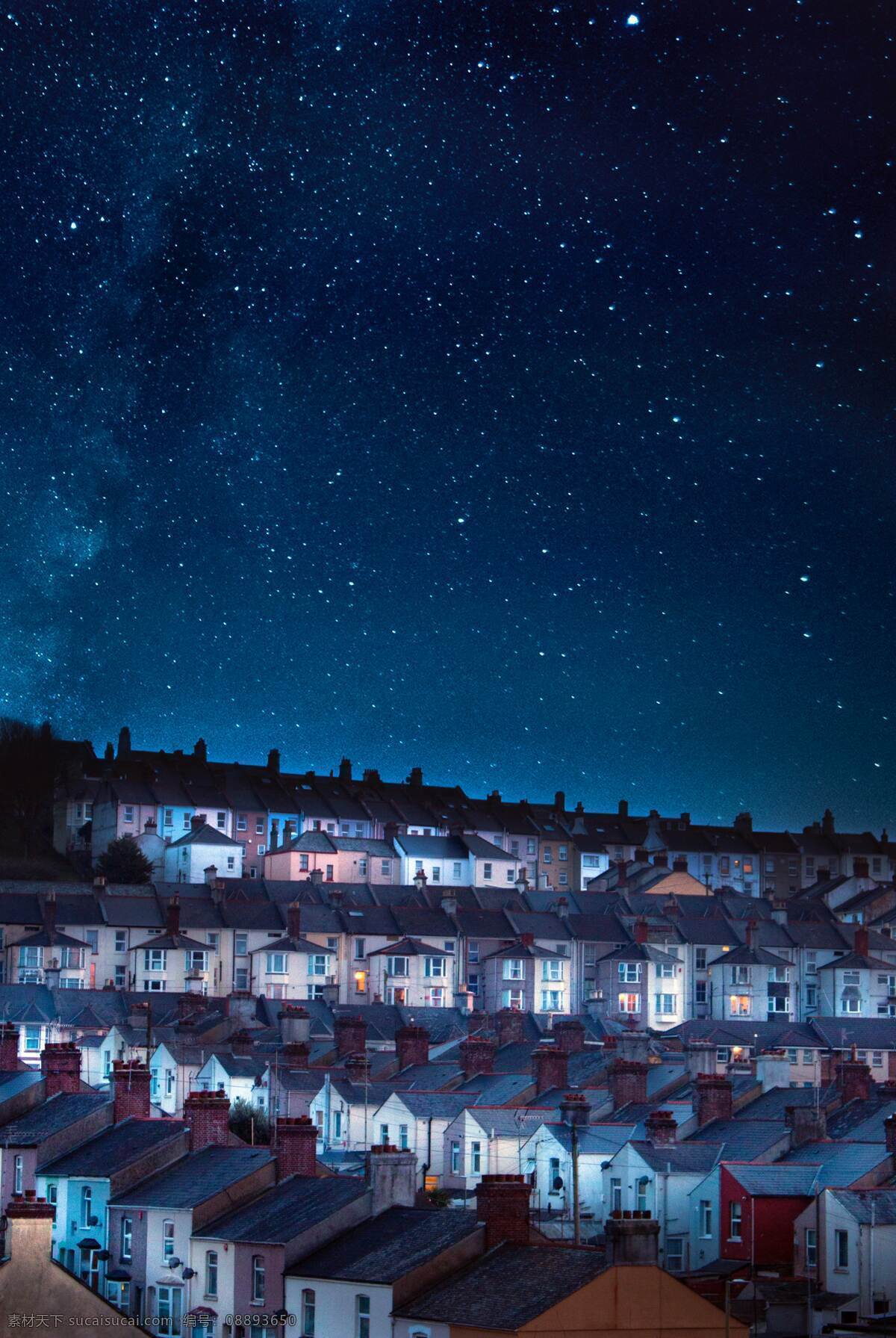 星空 房子 重影 层层叠叠 星星 夜空 屋子 夜晚 向往 自由 自然景观 自然风景