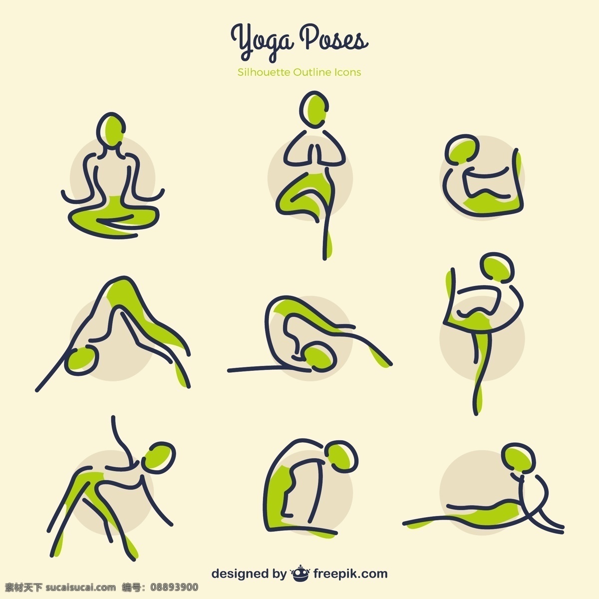 素描 瑜伽 姿势 绿色 细节 一方面 健康 手绘 可爱的人 画画 和平 运动 平衡 心态 人的身体 放松 生活方式 绘制草图 草图 白色