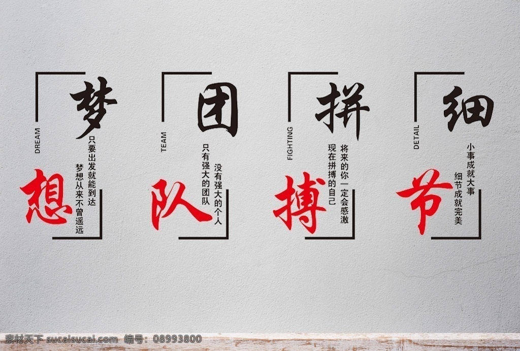 工作标语 标语 梦想 团队 拼搏 细节 口号 公司标语 背景墙 文化墙 宣传 激励 室内广告设计