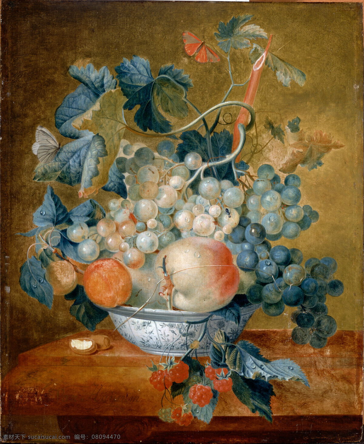 静物 水果 绘画书法 静物水果 葡萄 桃子 碗 文化艺术 油画 19世纪油画 家居装饰素材